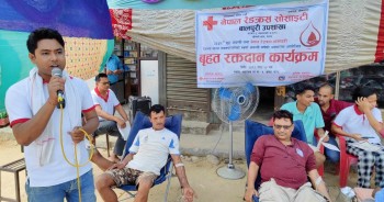 २५६८ औं बुद्ध जयन्तीको अवसरमा सरावलमा रक्तदान, ६८ जनाले रक्तदान गरे 