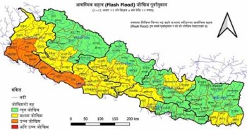 आइतबार र सोमबार बाढीको बढी जोखिम 